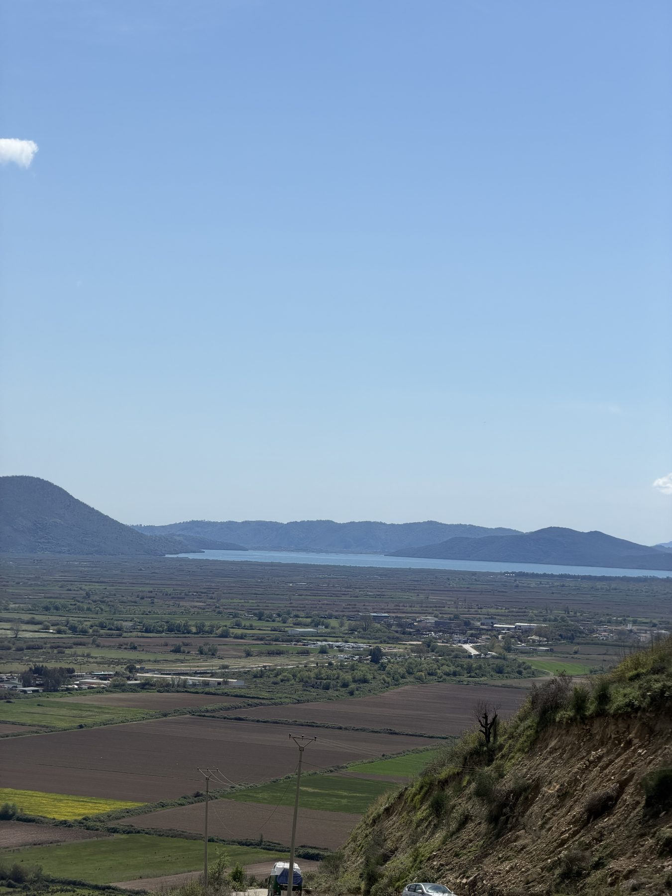 The hills around Konispol with the Ionian plains beyond