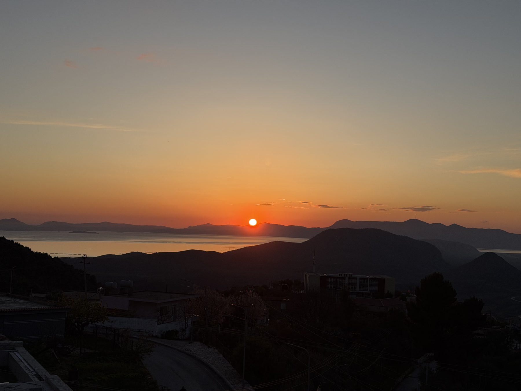 Sunset over the southern plains from Konispol